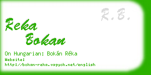 reka bokan business card