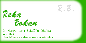 reka bokan business card